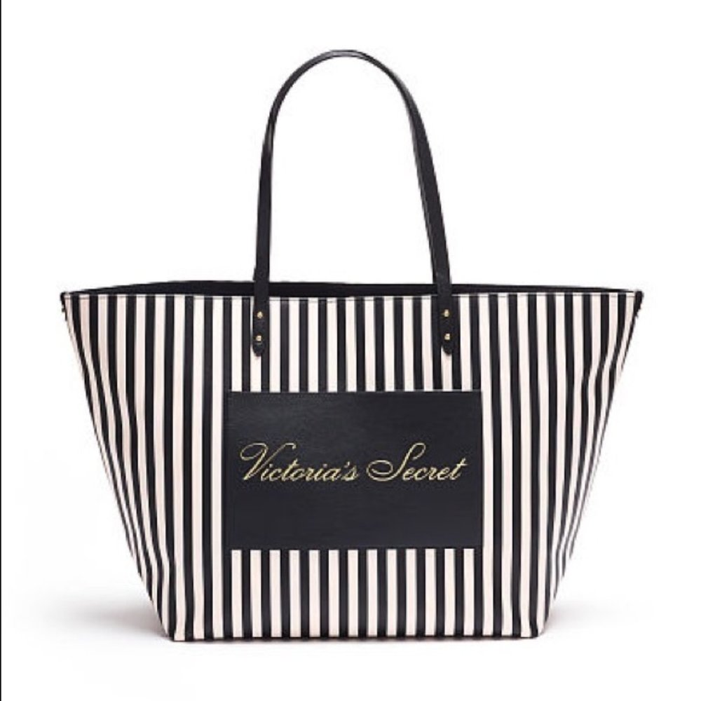 Victoria’s Secret Black & White Striped Tote bag